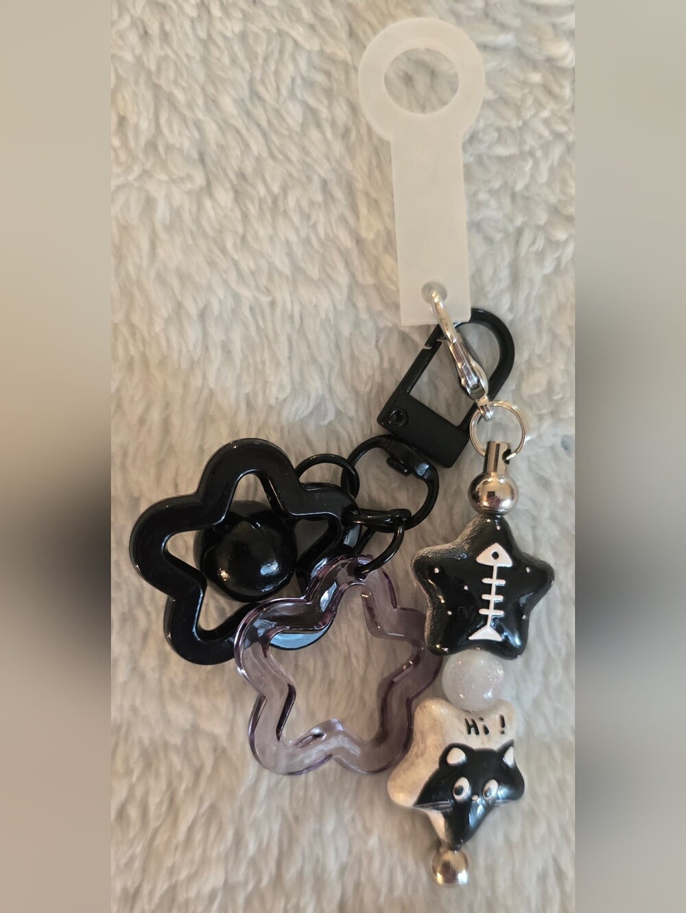 Black & White Water Bottle Charm - Cat